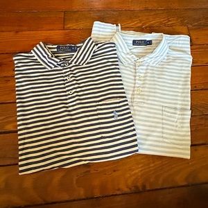Polo Ralph Lauren Blue & White Polo Pocket Set of Two Shirts Size XL